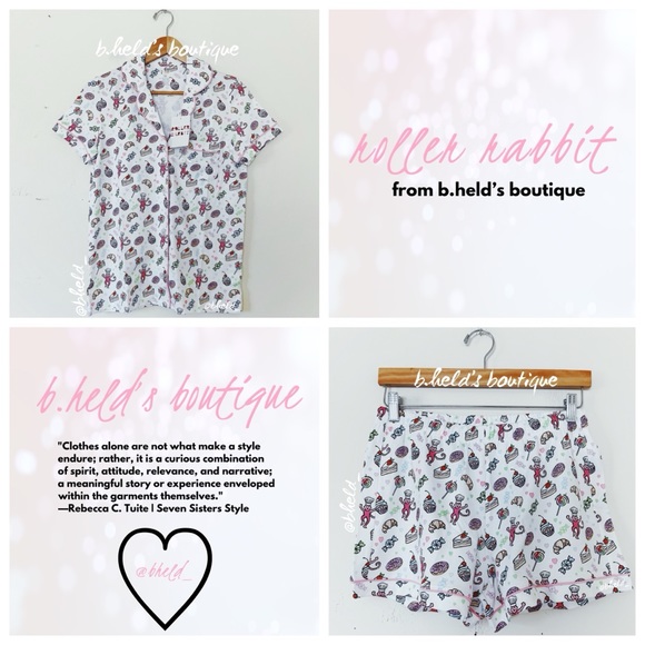 Roller Rabbit Sweet Dreams Polo Pajamas in Rainbow Size Small S Brand New NWT - Picture 1 of 13